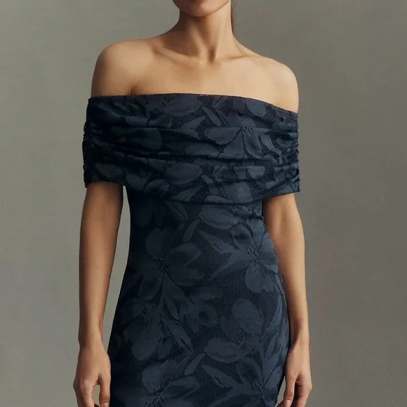 Anthropologie AFRM McCall printed Strapless Navy Floral Dress - Picture 3 of 4